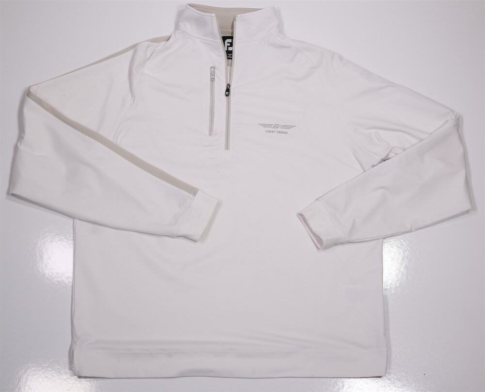 Footjoy x BV Vokey Design White Performance 1/4 Quarter Zip Pullover Medium